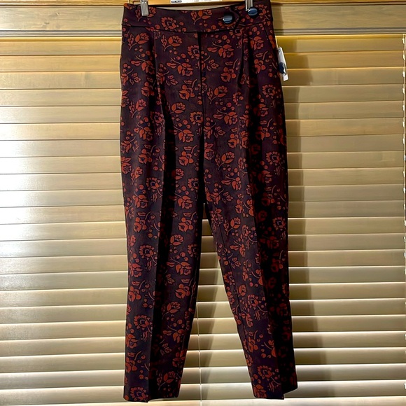 Anthropologie Maeve High Rise Jacquard Trousers sz8 - Picture 4 of 5